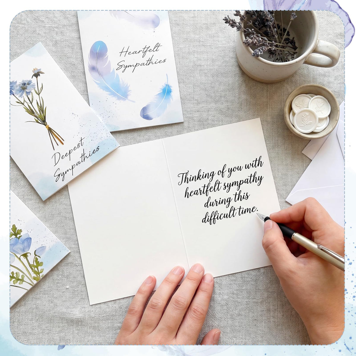 Sympathy Cards, 24 Pack Condolence Cards, 6x4in Thinking of You Card (additional view 4)