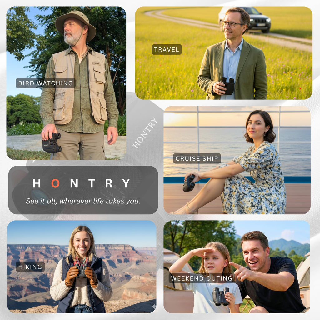 Hontry 10x25 Compact Binoculars for Adults and Kids (additional view 7)