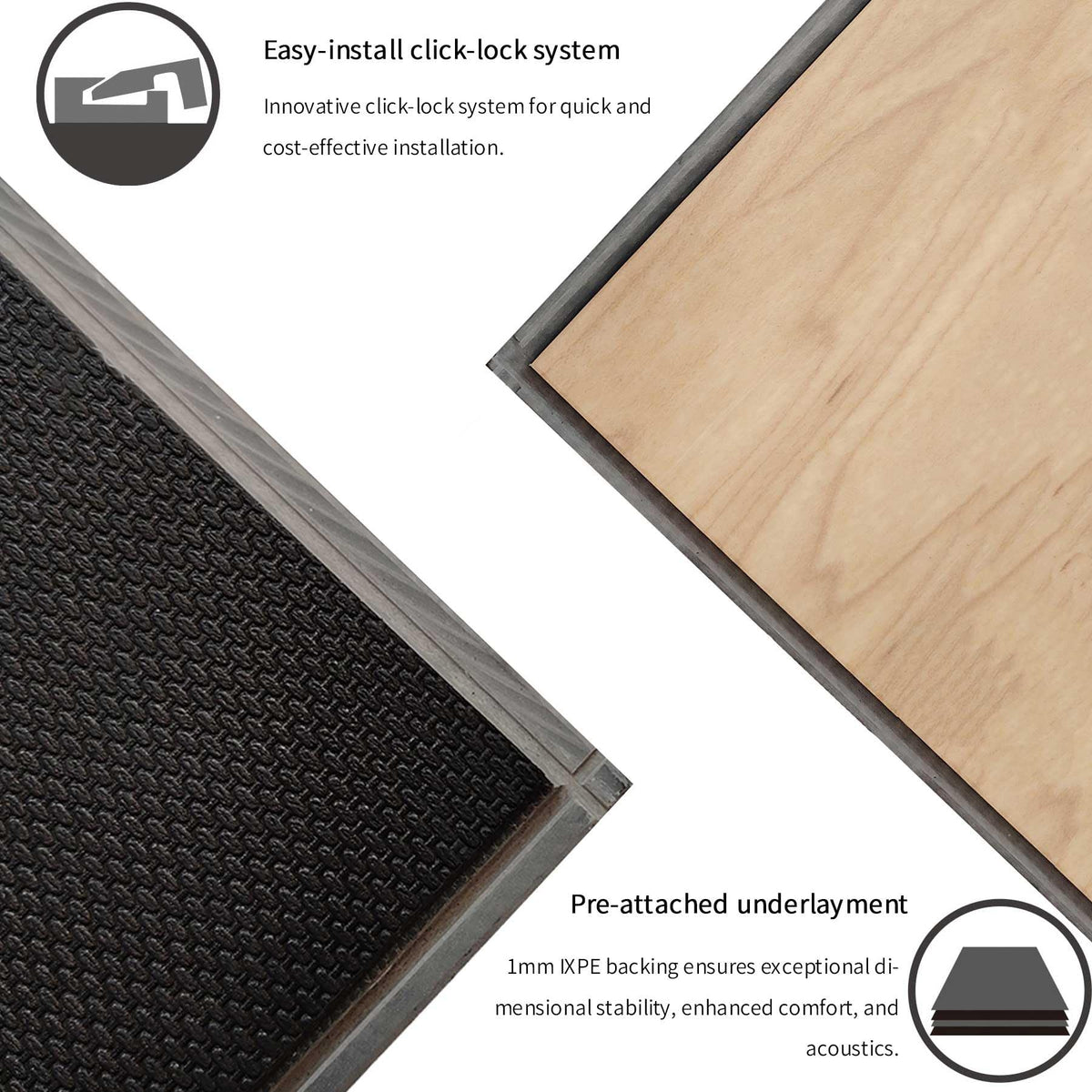 SPC Click Lock Luxury Vinyl Flooring Plank | 342 Sq.Ft | Thick 5 mm | Wood Floating LVP Floor Tile| 100% Waterproof |Scratch Resistant |Rigid Core|Use for Indoor/Commercia(16 Boxes/Pallet)