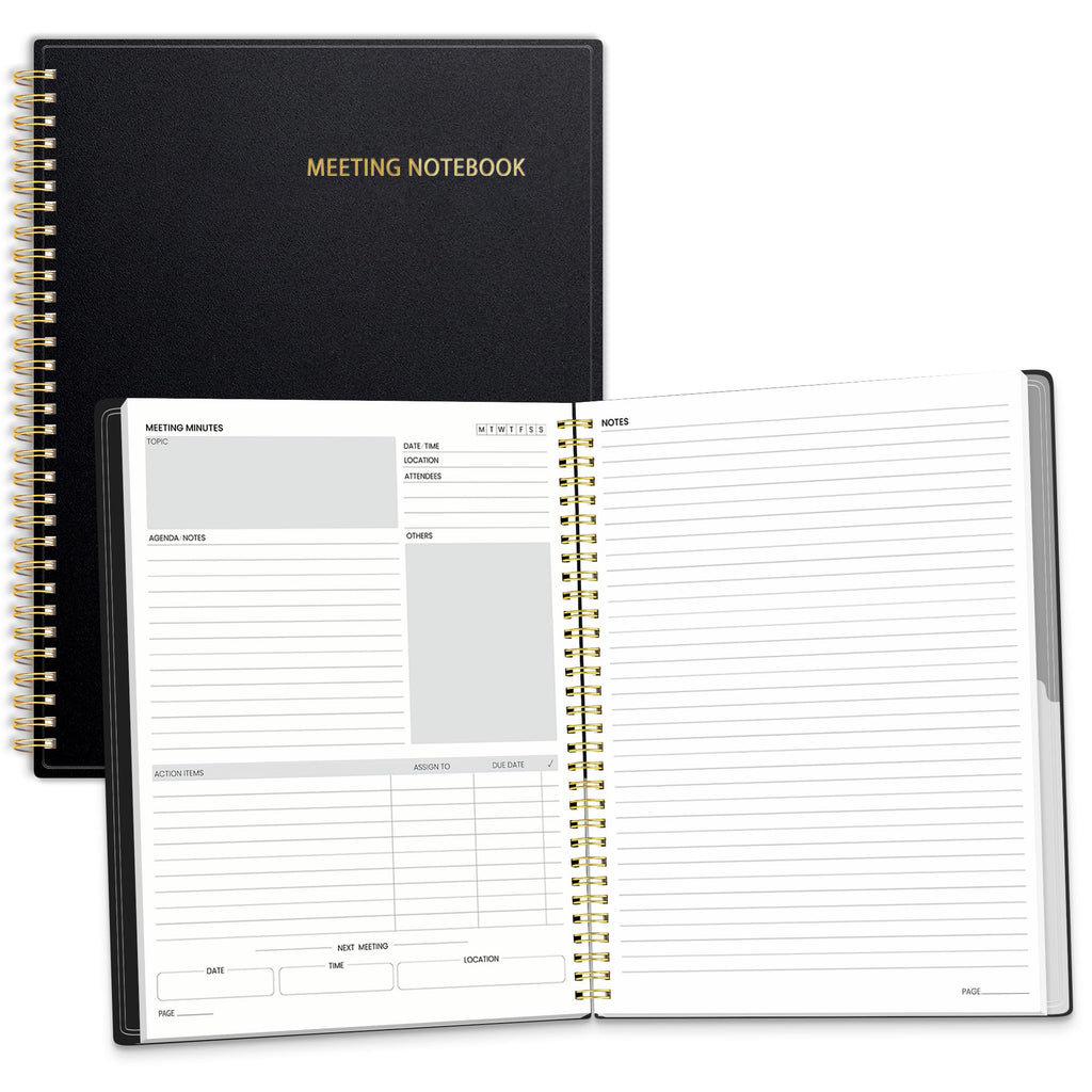 SUNEE Half Meeting Half Note - Professional Notebook for Work