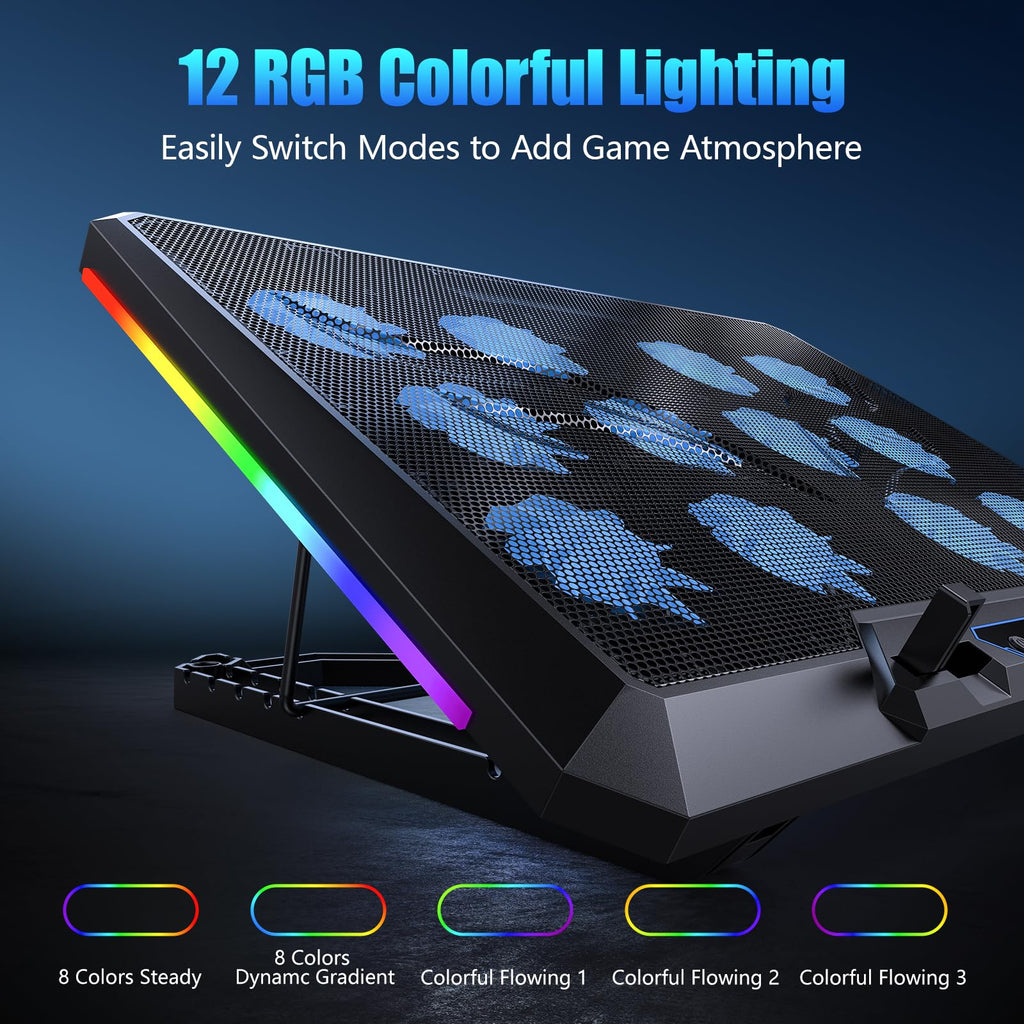 Trullypine Laptop Cooling Pad - 12Fan-LCD view 4