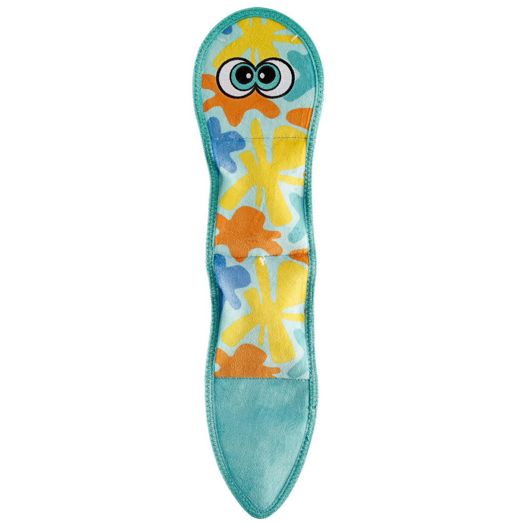 Outward Hound Tough Skinz Durable Squeaky Dog Toy with Two Tough Layers, Snake, Blue