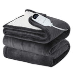 Bedsure Heated Blanket Twin Size, Electric Blanket with Preheat, Dark – Grey (BS-200B)