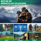 BFVV 80x100 High Powered Monocular Telescope for Adults Bird Watching (additional view 7)