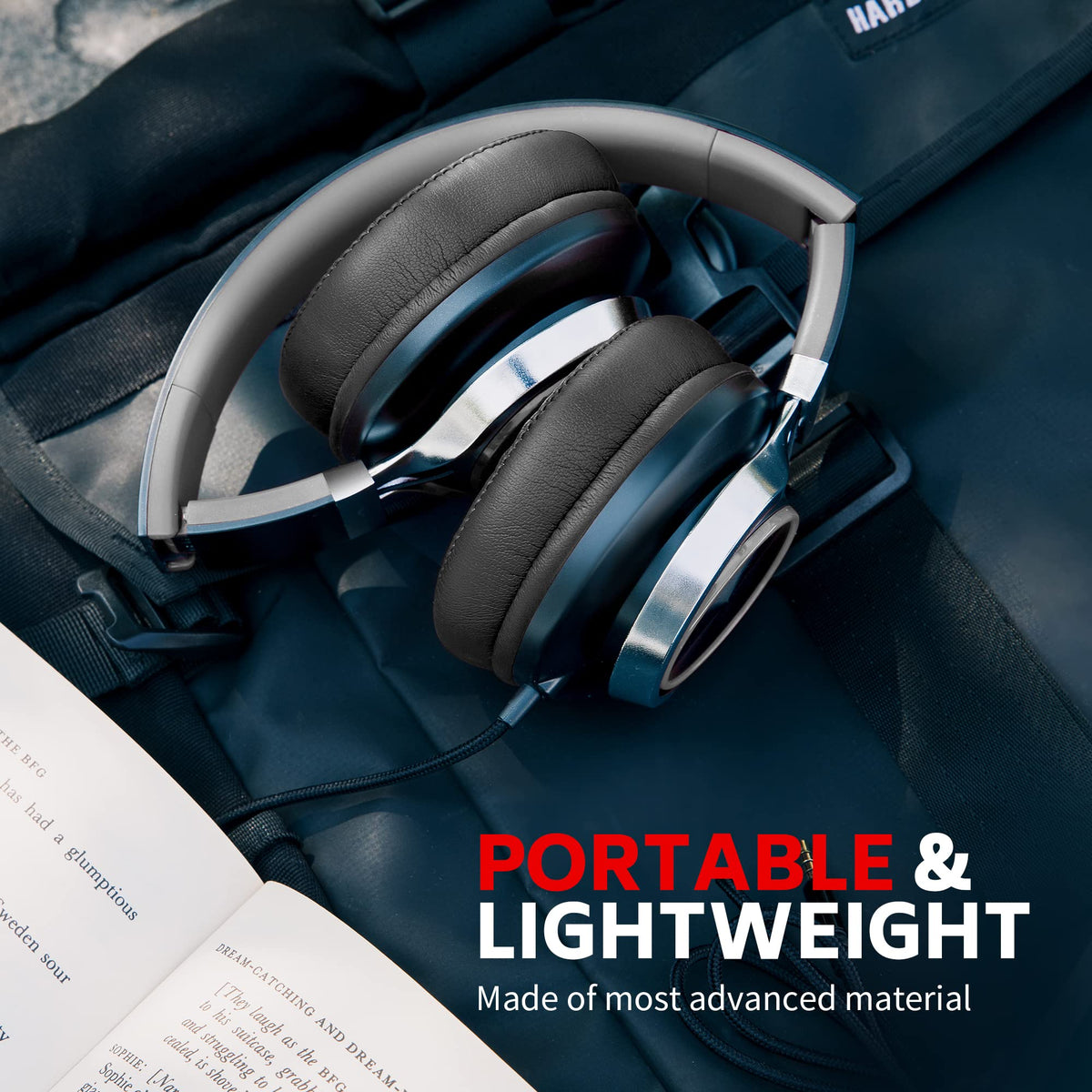 COOSII AC01 Over-Ear Headphones Wired - Black Grey view 5