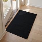 Sunfly Runner Rug with Non Slip Rubber Backing - Black / 2' x 3' (Rectangular)