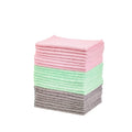 Amazon Basics Microfiber Cleaning Cloths - Green/Gray/Pink / 24-Pack