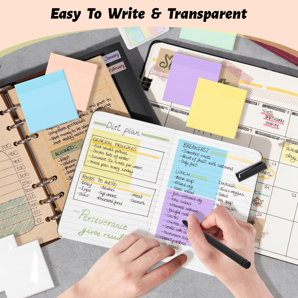 800 Sheets Transparent Sticky Notes