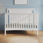 Child Craft Scout 4-in-1 Convertible Baby Crib Nursery Furniture Set - Baby Bed, Dresser with Changing Table Topper (Pack of 4)