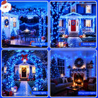 Moettany Solar String Lights Outdoor Waterproof - Blue view 6