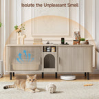 ONBRILL 65 Inches Cat Litter Box Enclosure for 2 Cats