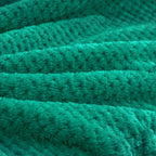 BEDELITE Travel Blanket with Bag, Jacquard Fleece Blanket 65"x40" - Teal view 5
