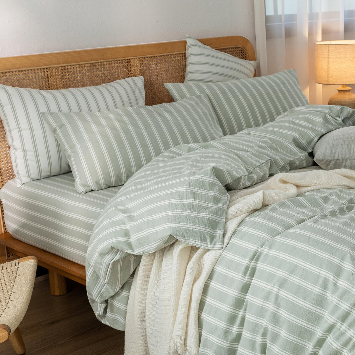 BESTOUCH Cotton Solid Duvet Cover Set - view 2