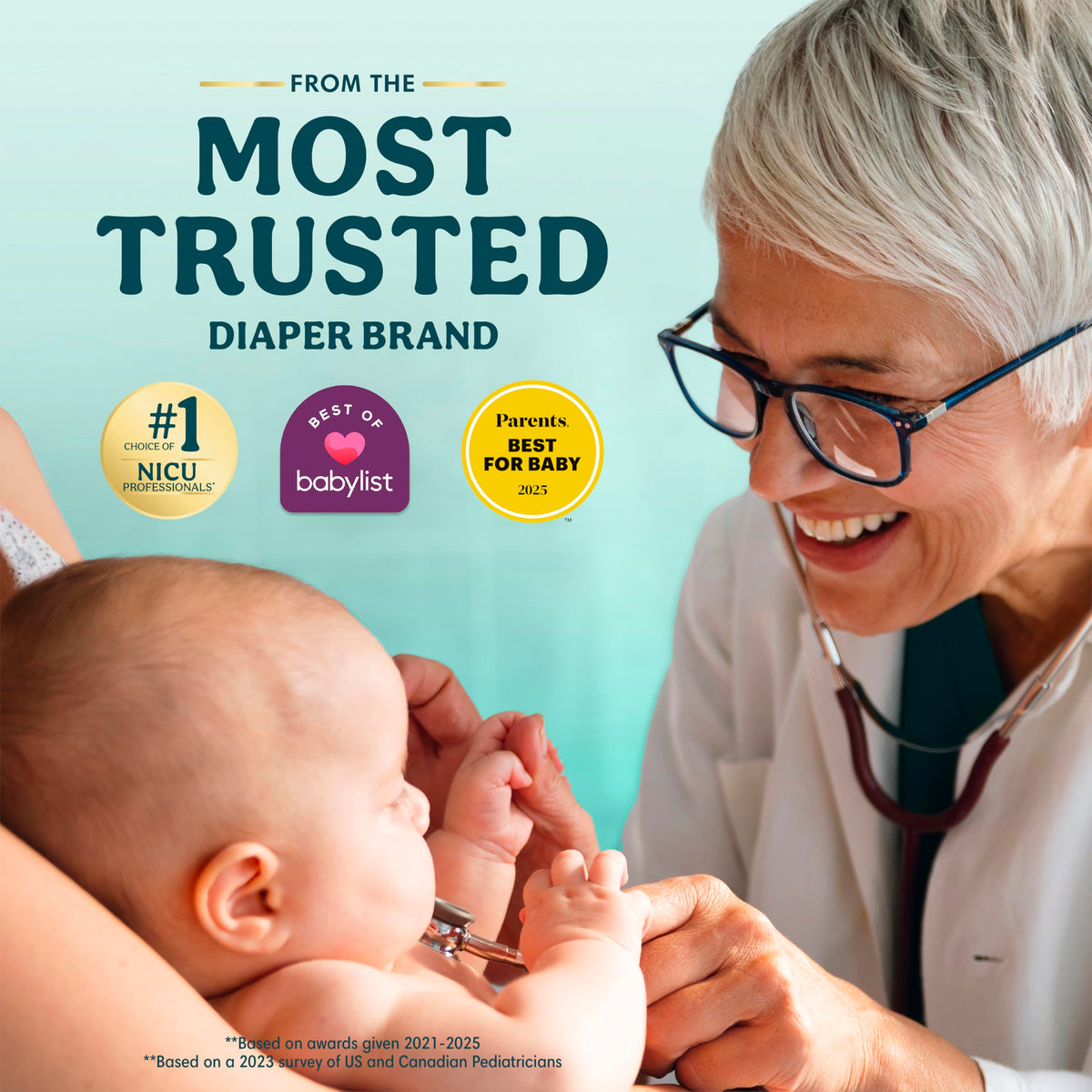 Pampers Swaddlers Diapers, Size 1 (8-14 lbs), 164 Count, Fragrance Free, Hypoallergenic, Absorbent, Pediatrician