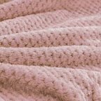 BEDELITE Travel Blanket with Bag, Jacquard Fleece Blanket 65"x40" - Pink view 5
