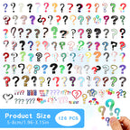 GEEHUA 120pcs Question Mark Stickers, Question Mark Waterproof Self Adhesive Vinyl Stickers for Question Marks Decal (Pack of 120)