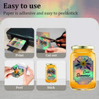 MECOLOUR Holographic Sticker Paper 8.5'' 11'' Printable Premium Rainbow Vinyl for Cricut - view 4