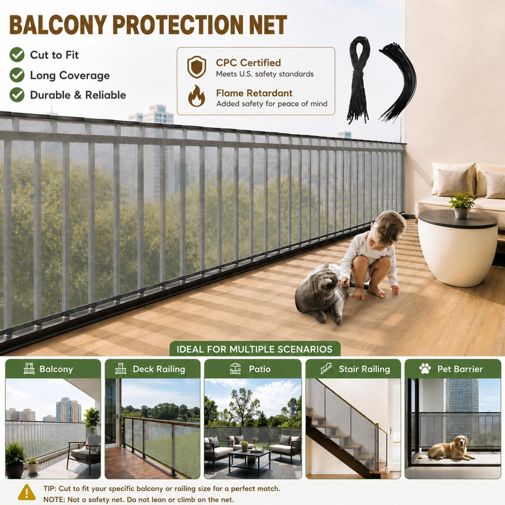 Hosuly Banister Guard Balcony Netting