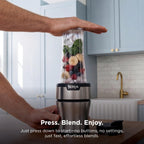 Ninja Nutri-Plus Personal Blender, 900PW, (3) 20oz Cups, Silver, BN301 (additional view 2)