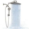 Veken Brushed Nickel 11.8" Shower Head with Handheld,Stain Resistant Finish (SHC5V403)