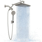 Veken Brushed Nickel 11.8" Shower Head with Handheld,Stain Resistant Finish (SHC5V403)