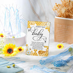 Geetery 51 Pcs Baby Shower Game Pacifier Necklace - Blue / Bee view 3