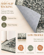 OLANLY Soft Non Slip Carpet - Black / 3' x 6' (Runner) view 6