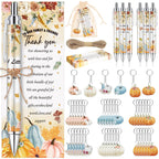 EYNDYN 145 Pieces Baby Shower Favors Ballpoint Pens and Keychains Gifts Bulk Retractable Pens Gender Reveal Cards Souvenirs - 36 / Pumpkin