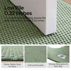 Sunfly Runner Rug with Non Slip Rubber Backing - Sage Green / 2' x 6' (Rectangular) view 5