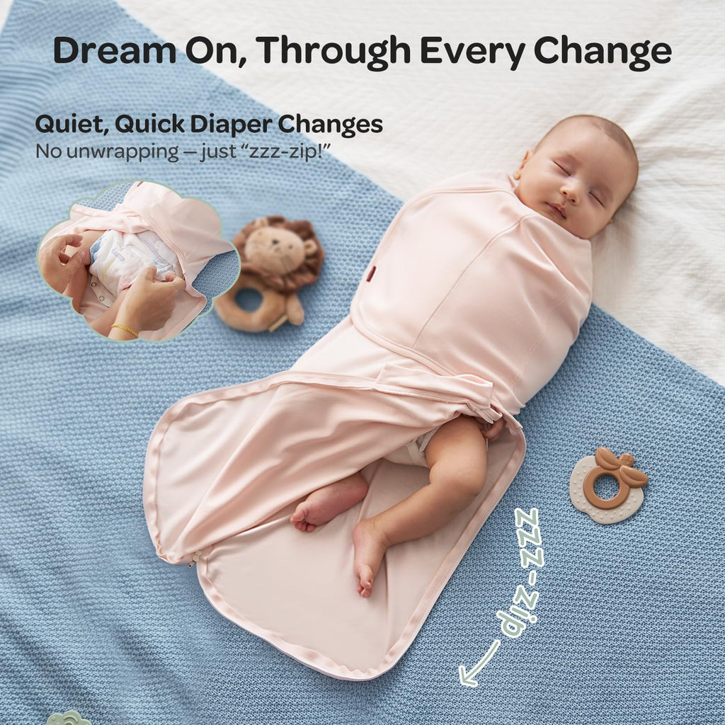 Momcozy Swaddles for Newborns, Quiet Fastener Swaddle for Infant 0-3 Months (Pack of 2)