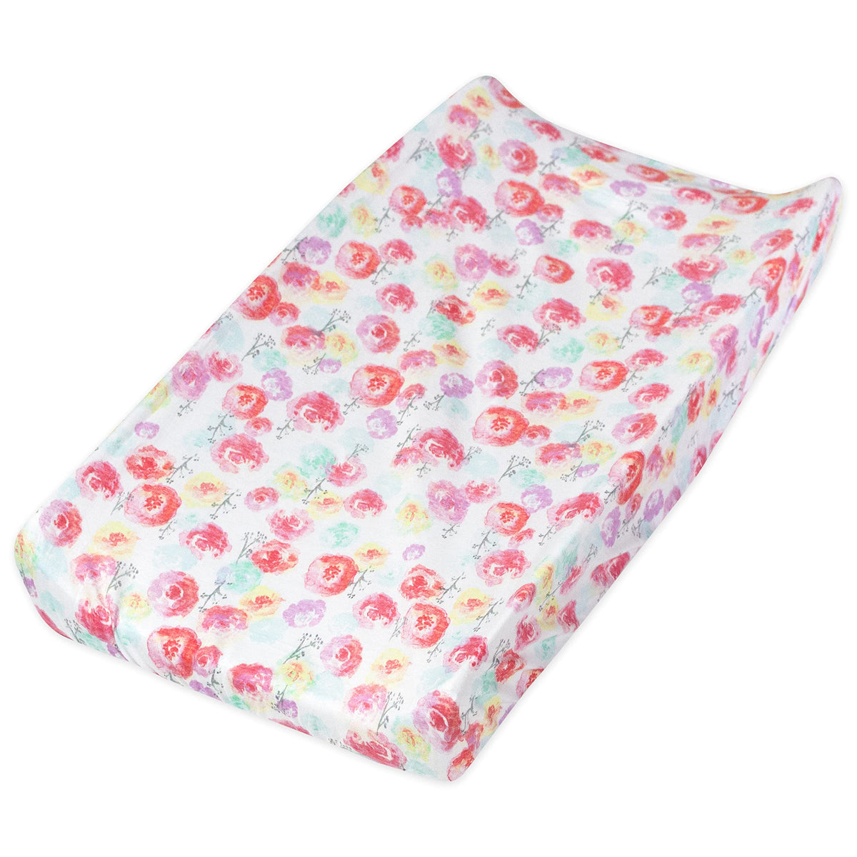 HonestBaby Organic Cotton Changing Pad Covers - Rose Blossom