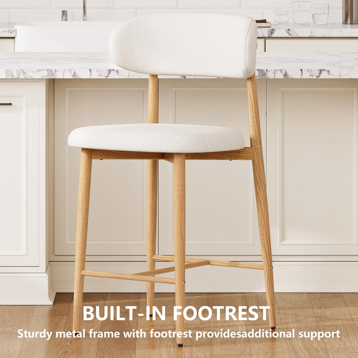 Furniliving 26‘’ Counter Height Bar Stools Set of 2