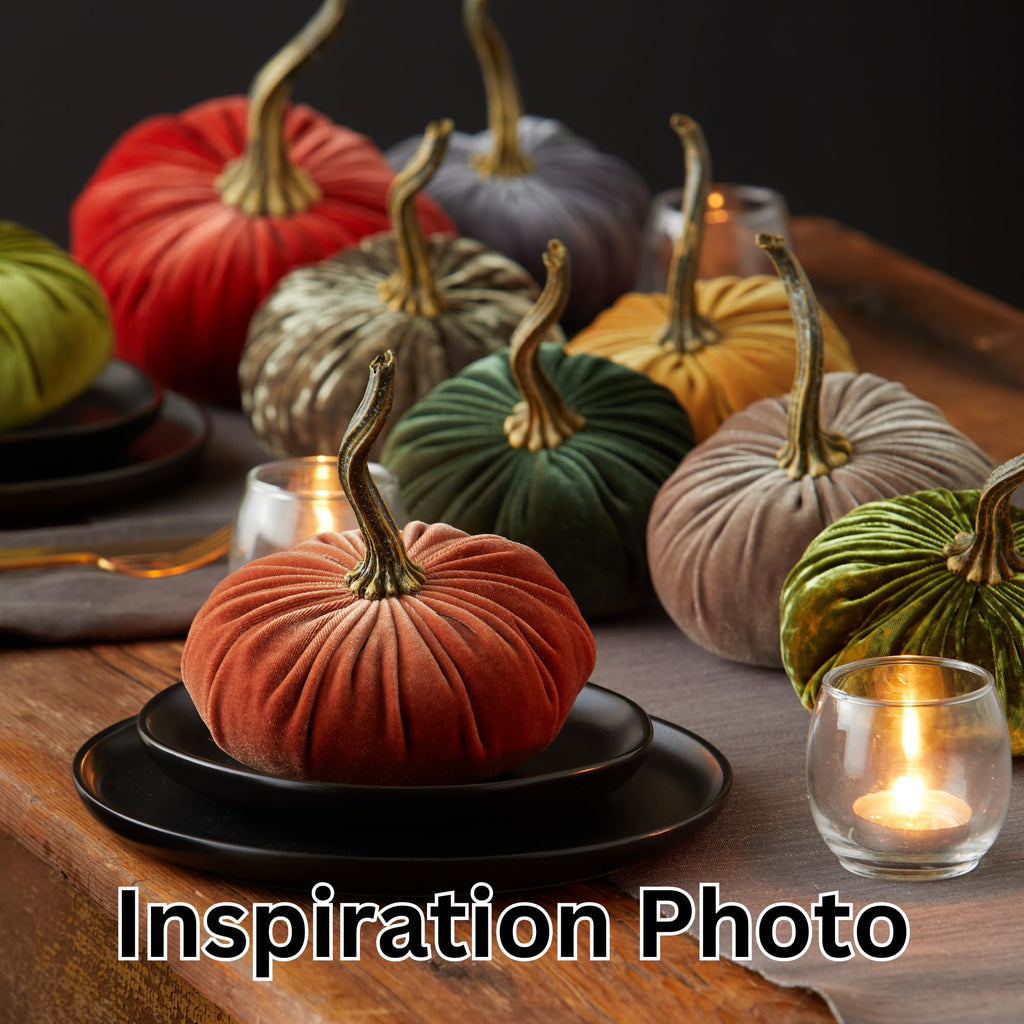 Your Heart's Content Small Velvet Pumpkin Set
