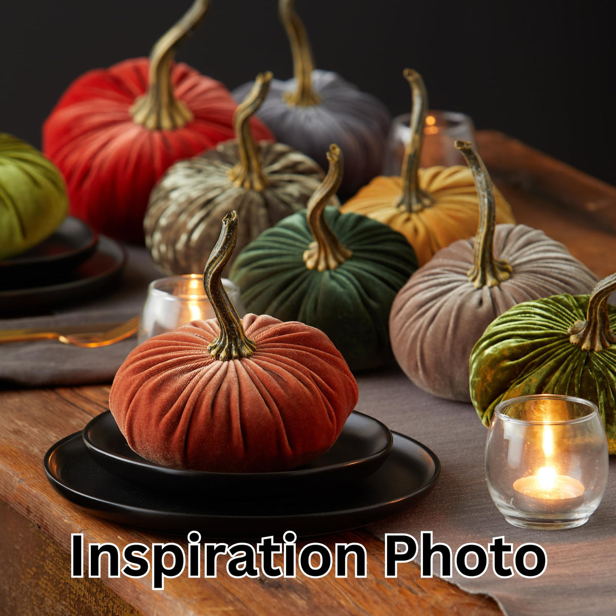 Your Heart's Content Small Velvet Pumpkin Set