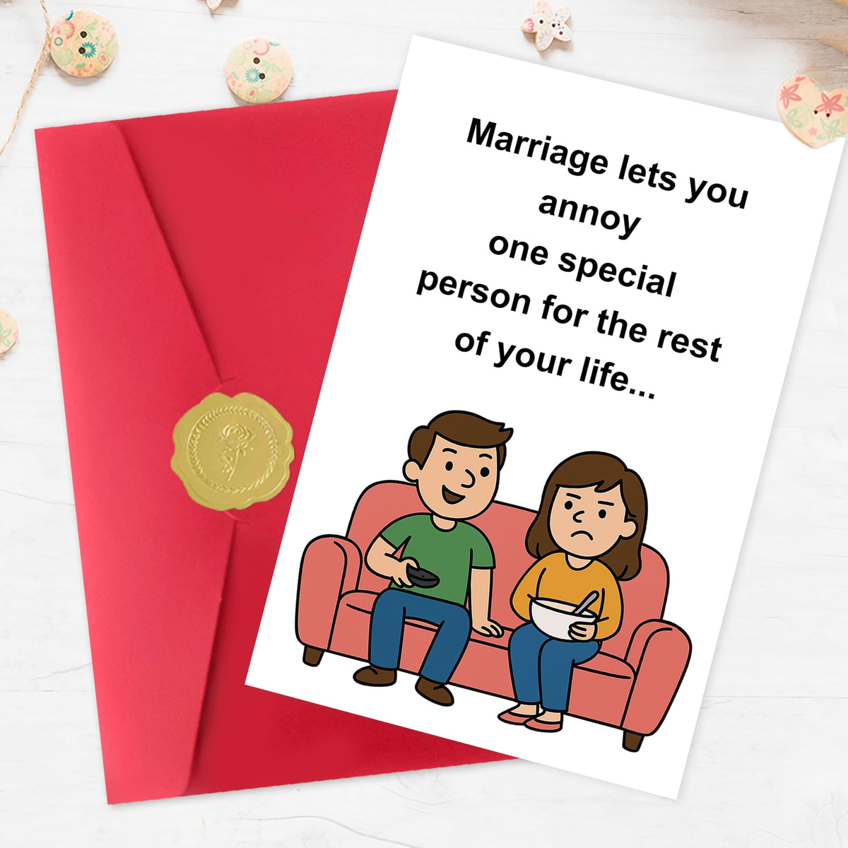 Smithtuy Funny Anniversary Card Gifts for Husband Wife (additional view 3)