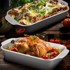 Funnymoom 2 Pcs Stainless Steel Cake Pan with Handle - 13" X 9" X 3.35" view 1