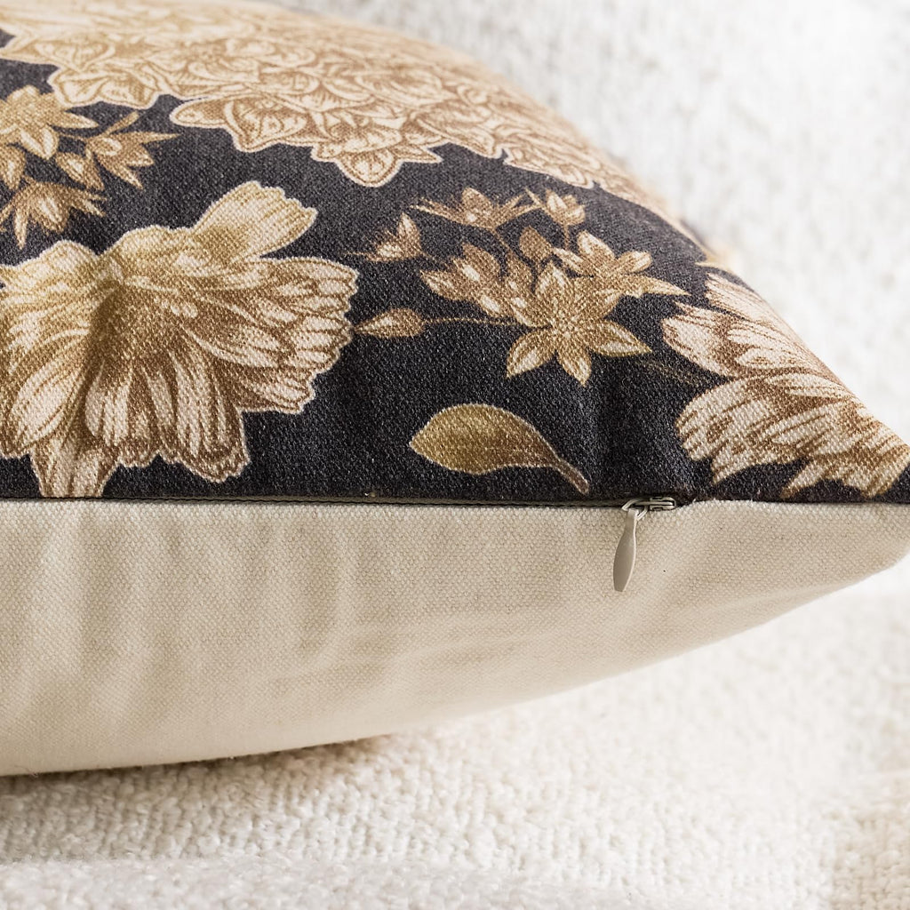 yeshttdy Floral Block Print Throw Pillow Covers, Set of 2 - view 14