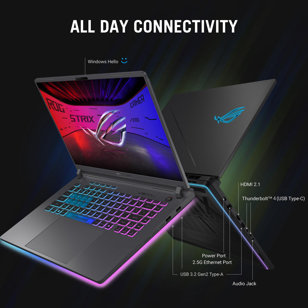 ASUS ROG Strix G16 (2025) Gaming Laptop, 16” FHD+ 16:10 165Hz/3ms, NVIDIA GeForce RTX (additional view 7)