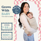 Ergonomic Hip-Healthy Baby Carrier, Front and Back Carry, 7-35 lbs - Houndstooth view 2