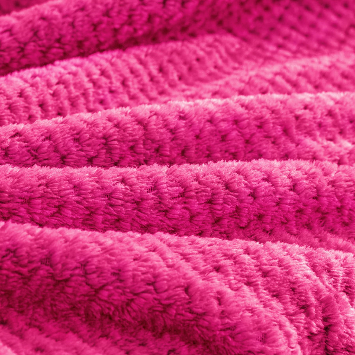 BEDELITE Travel Blanket with Bag, Jacquard Fleece Blanket 65"x40" - Hot Pink view 5