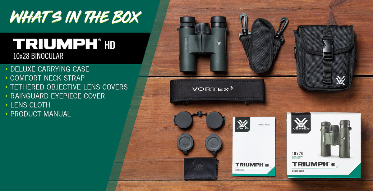 Vortex Triumph HD 10x28 Binoculars (TRI-1028)