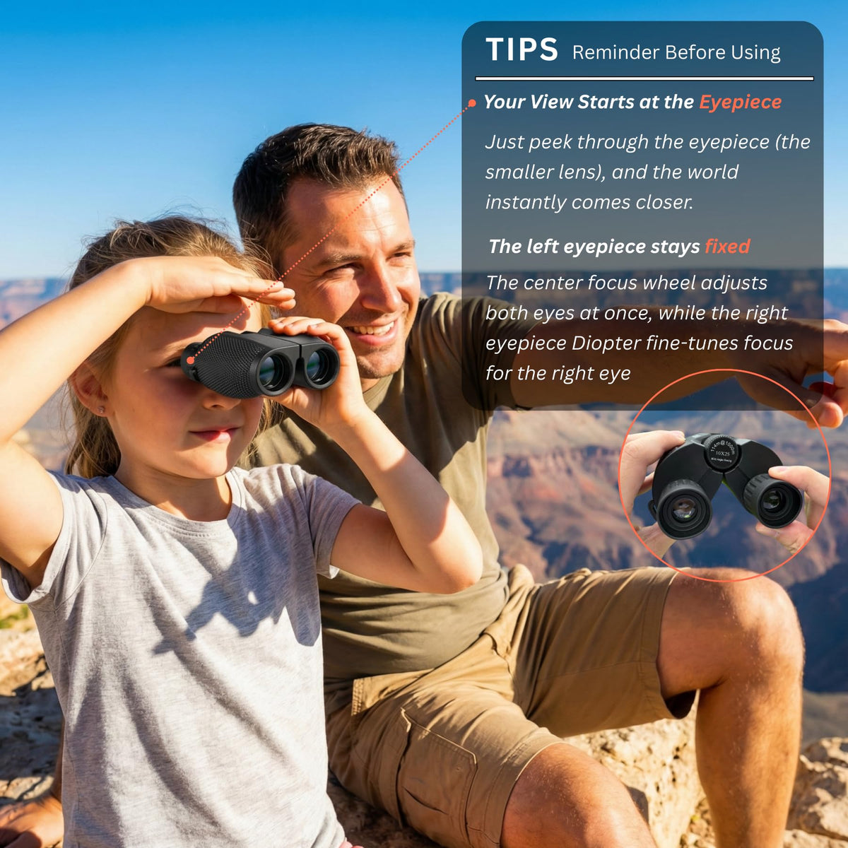 Hontry 10x25 Compact Binoculars for Adults and Kids (additional view 6)