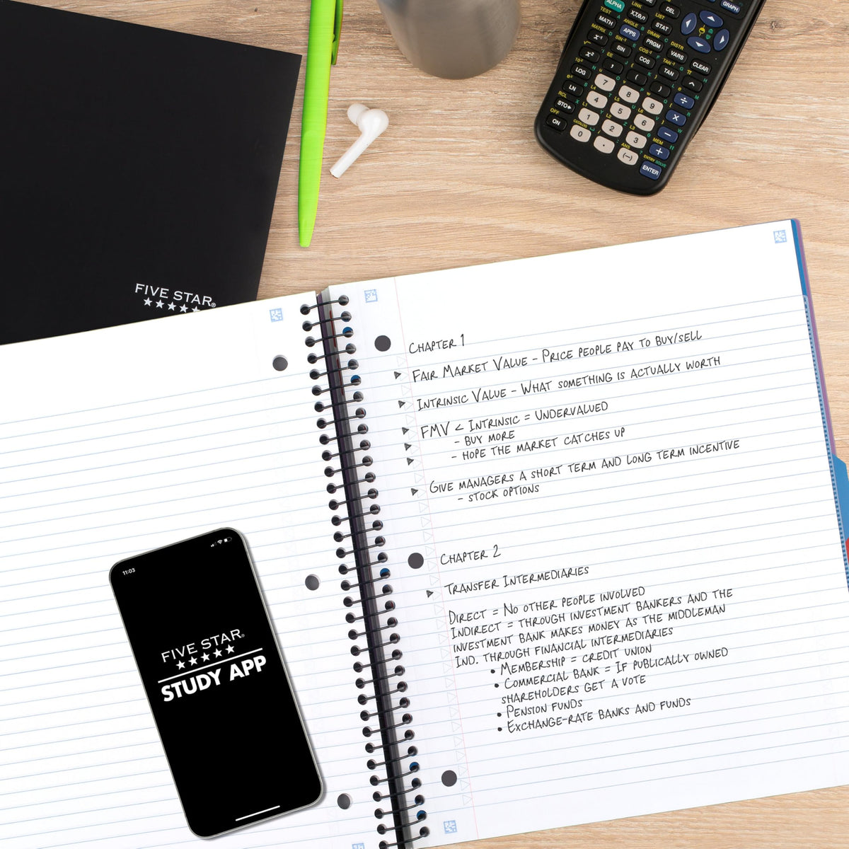 Five Star Advance Spiral Notebook + Study App - Amethyst Purple view 2