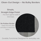 iCustomRug Ribbed Hallway Runner Rug, 3' x