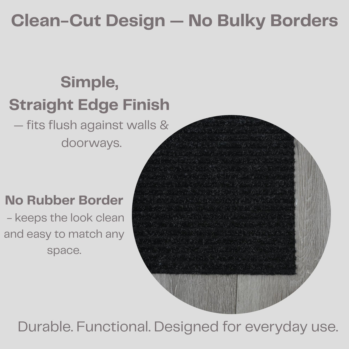iCustomRug Ribbed Hallway Runner Rug, 3' x