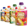 Happy Tot Organics Stage 4 Baby Food Pouches, Gluten Free, Vegan Snack, Fiber & Protein Fruit & Veggie Puree, Fruit & (Pack of 16)