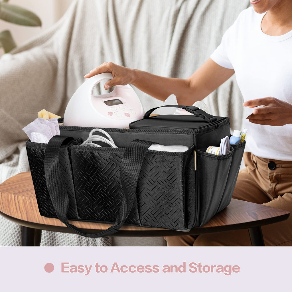 Fasrom Breast Pump Caddy with Cooler Bag, Pump Parts Organizer (additional view 5)