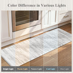 KIMODE Anti Fatigue Kitchen Mat, Abstract Farmhouse Kitchen Rugs Sets of 2 - Grey/Multi / 17.3" x 59"+17.3" x 29"--0.47 inches view 6