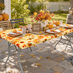 Smiry Rectangle Table Cloth, Waterproof Plastic Table Cover - Gold / 72" x 30" (Rectangular) view 7