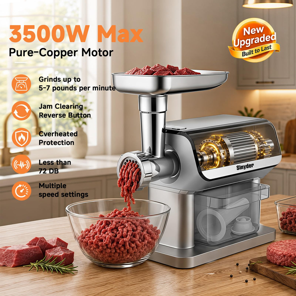 Sinyder Electric Meat Grinder 3500W - view 2